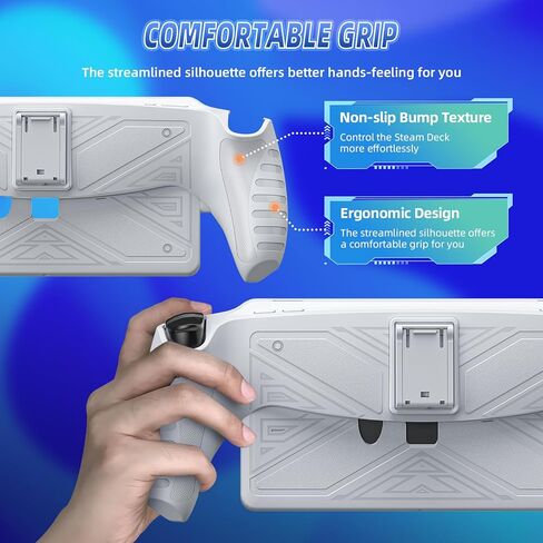 حافظة حماية جوريكسر لبوابة بلاي ستيشن مع مسند، حامل واقي من السيليكون المرن الناعم، حماية كاملة وملحقات غطاء مقبض غير قابل للانزلاق لمشغل بلاي ستيشن عن بعد - أبيض in Kuwait