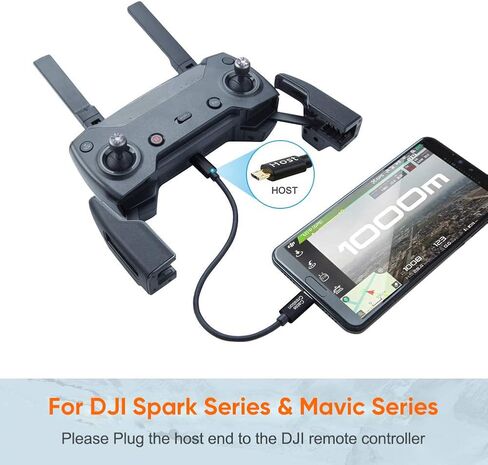 CableCreation Micro USB to Micro USB OTG Cable Male to Male, Double End Micro USB B Cable Works for DJI Spark and Mavic, PS4, Owlet, Android Phone and Tablet, DAC and More,8 inch 20CM in Saudi Arabia