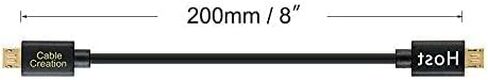 CableCreation Micro USB to Micro USB OTG Cable Male to Male, Double End Micro USB B Cable Works for DJI Spark and Mavic, PS4, Owlet, Android Phone and Tablet, DAC and More,8 inch 20CM in Saudi Arabia