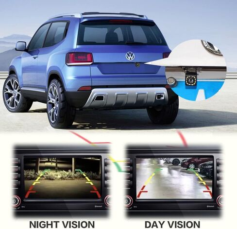 Car Backup Camera,Universal 12LED Backup Camera, 170 Viewing Angle Long License Plate Frame Camera Waterproof Rear Camera with HD Night Vision,Reverse Assist Camera,Fit for Most Cars, SUV, Trucks, RV in Kuwait