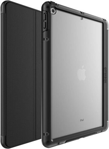 حافظة OtterBox SYMMETRY FOLIO SERIES لجهاز iPad 7th و8th و9th Gen (شاشة 10.2 بوصة - إصدار 2019 و2020 و2021) - عبوة البيع بالتجزئة - المساء الساحلي (شفاف/أسود/أزرق بليزر) in Saudi Arabia
