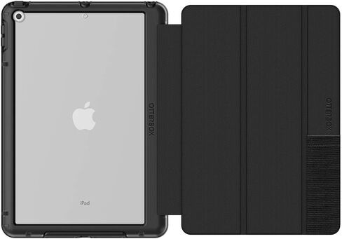 حافظة OtterBox SYMMETRY FOLIO SERIES لجهاز iPad 7th و8th و9th Gen (شاشة 10.2 بوصة - إصدار 2019 و2020 و2021) - عبوة البيع بالتجزئة - المساء الساحلي (شفاف/أسود/أزرق بليزر) in Saudi Arabia