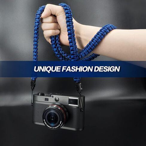 حزام الكتف من Wolven Pattern Denim مناسب لجميع أنواع DSLR/SLR/Men/Women وما إلى ذلك، أزرق وردي in Kuwait