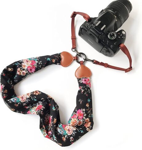 Alled Camera Neck Shoulder Belt Strap, Chevron Scarf Vintage Print Soft Coloful Camera Straps for Women/Men for DSLR/SLR/Nikon/Canon/Sony/Olympus/Samsung/Pentax ETC in Saudi Arabia