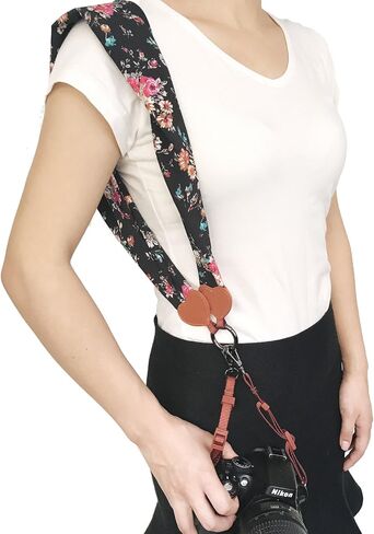 Alled Camera Neck Shoulder Belt Strap, Chevron Scarf Vintage Print Soft Coloful Camera Straps for Women/Men for DSLR/SLR/Nikon/Canon/Sony/Olympus/Samsung/Pentax ETC in Saudi Arabia