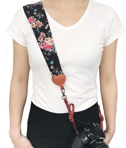 Alled Camera Neck Shoulder Belt Strap, Chevron Scarf Vintage Print Soft Coloful Camera Straps for Women/Men for DSLR/SLR/Nikon/Canon/Sony/Olympus/Samsung/Pentax ETC in Saudi Arabia
