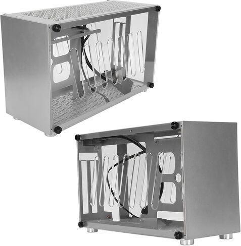 حافظة كمبيوتر ألعاب Mini ITX، هيكل كمبيوتر مكتبي صغير، هيكل من الألومنيوم، هيكل من الألومنيوم، هيكل قوي لتبديد الحرارة، لترفيه العمل في الألعاب in Kuwait