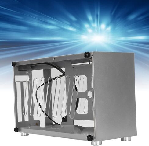 حافظة كمبيوتر ألعاب Mini ITX، هيكل كمبيوتر مكتبي صغير، هيكل من الألومنيوم، هيكل من الألومنيوم، هيكل قوي لتبديد الحرارة، لترفيه العمل في الألعاب in Kuwait