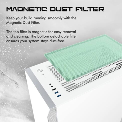 حافظات كمبيوتر الألعاب Zalman Z1 Iceberg mATX Mini Tower، لوحة جانبية مفصلية وزجاج مقسى، 3X مراوح مثبتة مسبقًا، USB 3.0 (أبيض) in Kuwait