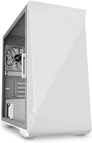 حافظات كمبيوتر الألعاب Zalman Z1 Iceberg mATX Mini Tower، لوحة جانبية مفصلية وزجاج مقسى، 3X مراوح مثبتة مسبقًا، USB 3.0 (أبيض) in Kuwait