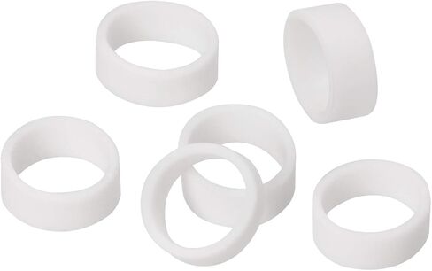 ONLYKXY 100 Pieces Silicone Cable Ties, Data Lines Silicone Cord Ties, Reusable Rubber Rings, Power Cable Tie Straps, Elasticity Coil Ring, Rubber bands (White) in Kuwait