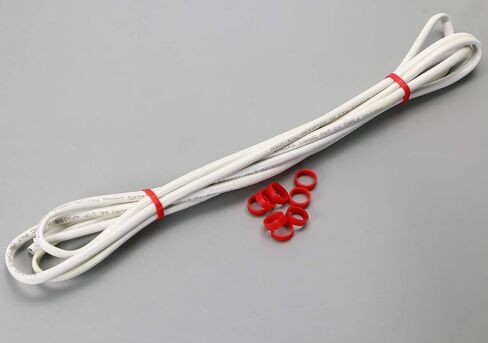ONLYKXY 100 Pieces Silicone Cable Ties, Data Lines Silicone Cord Ties, Reusable Rubber Rings, Power Cable Tie Straps, Elasticity Coil Ring, Rubber bands (Black) in Saudi Arabia