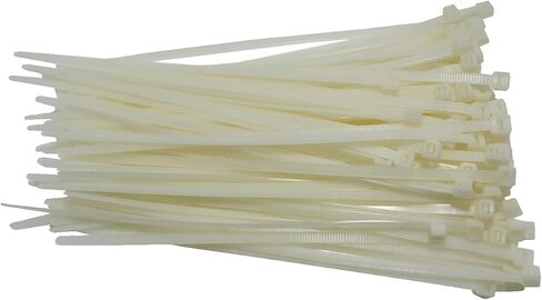 QualGear CT4-W-100-P Self-Locking Cable Ties, 8-Inch, White 100/Poly Bag in Kuwait