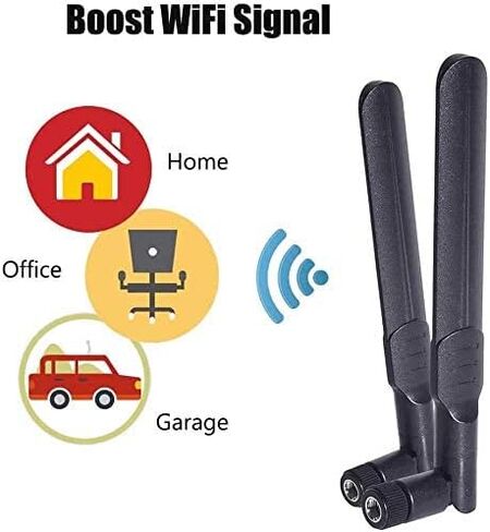 ايجويس هوائي واي فاي ثنائي التردد 9dBi RP SMA ذكر 2.4GHz 5Ghz 5.8Ghz U.FL/IPEX الى RP SMA انثى كيبل ضفيرة لبطاقة PCIe ميني راوتر لاسلكي للكمبيوتر المكتبي FPV UAV درون PS4 in Kuwait