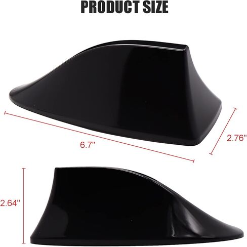 هوائي زعنفة القرش، مزخرف علوي مثبت على السطح لسيارة SUV شاحنة شاحنة أسود in Kuwait