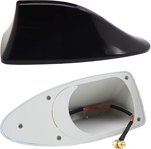 هوائي زعنفة القرش، مزخرف علوي مثبت على السطح لسيارة SUV شاحنة شاحنة أسود in Kuwait