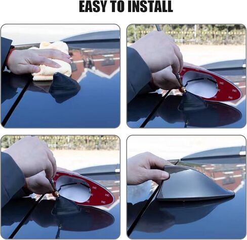 هوائي زعنفة القرش، مزخرف علوي مثبت على السطح لسيارة SUV شاحنة شاحنة أسود in Kuwait