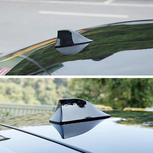 هوائي زعنفة القرش، مزخرف علوي مثبت على السطح لسيارة SUV شاحنة شاحنة أسود in Kuwait