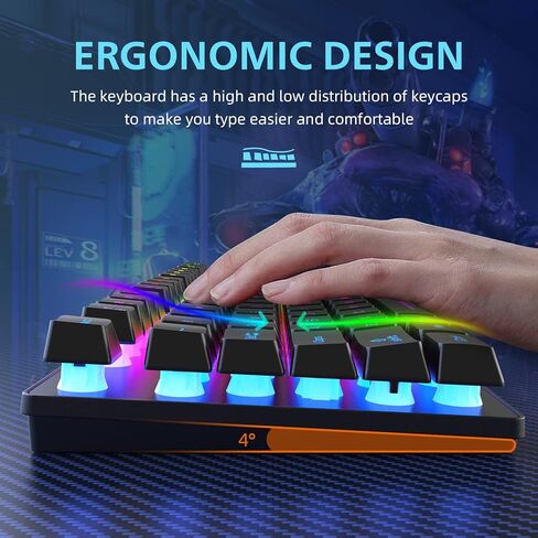 مجموعة لوحة مفاتيح وماوس لاسلكية للألعاب، لوحة مفاتيح غشائية بإضاءة خلفية بألوان قوس قزح 87 مفتاحًا، ماوس لوحة مفاتيح قابل لإعادة الشحن 2.4 جيجا هرتز بقدرة 4000 مللي أمبير في الساعة، مستقبل USB مزدوج الرأس من النوع C للكمبيوتر/الهاتف الذكي/الكمبيوتر المحم in Kuwait