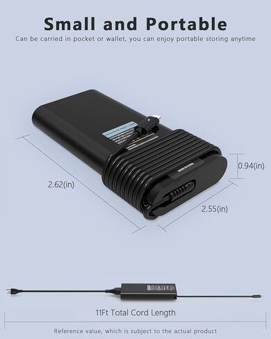 130W Dell Laptop Charger USB C Type C AC Adapter Replacement for Dell XPS 15 17 2in1 9575 9500 9700 Precision 5530 2in1 5550 5750 3560 Latitude 7410 7310 7210 9410 9510 5420 5520 5510 Power Cord in Kuwait