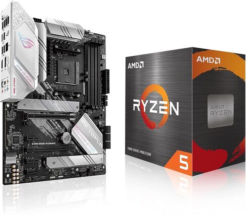 معالج كمبيوتر مكتبي مايكرو سنتر AMD رايزن 5 5600X سداسي النواة 12 خيط حتى 4.6GHz غير مقفل مع حزمة تبريد ريث ستيلث مع اسوس روج ستريكس B550-A AMD AM4 زين 3 رايزن 5000 ATX in Saudi Arabia