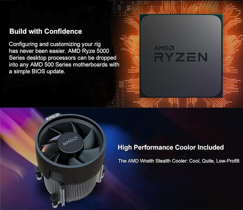 معالج كمبيوتر مكتبي مايكرو سنتر AMD رايزن 5 5600X سداسي النواة 12 خيط حتى 4.6GHz غير مقفل مع حزمة تبريد ريث ستيلث مع اسوس روج ستريكس B550-A AMD AM4 زين 3 رايزن 5000 ATX in Saudi Arabia
