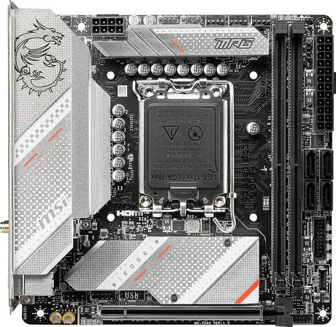 اللوحة الأم للألعاب MSI MPG B560I Gaming Edge WiFi (m-ITX، الجيل الحادي عشر/العاشر من Intel Core، مقبس LGA 1200، DDR4، CFX، فتحات M.2، USB 3.2 Gen 2، 2.5G LAN، DP/HDMI، Wi-Fi 6E ) in Saudi Arabia