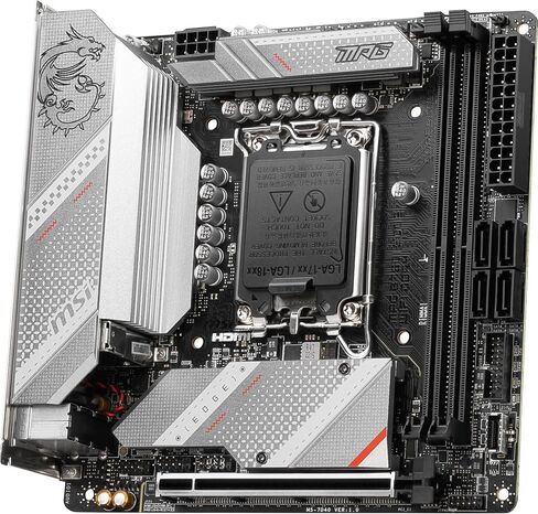 اللوحة الأم للألعاب MSI MPG B560I Gaming Edge WiFi (m-ITX، الجيل الحادي عشر/العاشر من Intel Core، مقبس LGA 1200، DDR4، CFX، فتحات M.2، USB 3.2 Gen 2، 2.5G LAN، DP/HDMI، Wi-Fi 6E ) in Saudi Arabia