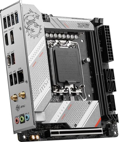 اللوحة الأم للألعاب MSI MPG B560I Gaming Edge WiFi (m-ITX، الجيل الحادي عشر/العاشر من Intel Core، مقبس LGA 1200، DDR4، CFX، فتحات M.2، USB 3.2 Gen 2، 2.5G LAN، DP/HDMI، Wi-Fi 6E ) in Saudi Arabia