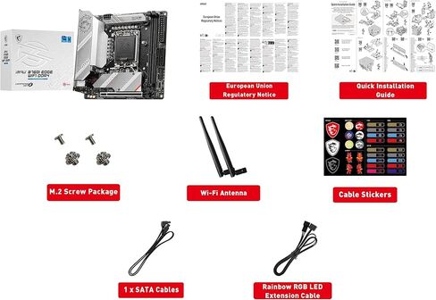 اللوحة الأم للألعاب MSI MPG B560I Gaming Edge WiFi (m-ITX، الجيل الحادي عشر/العاشر من Intel Core، مقبس LGA 1200، DDR4، CFX، فتحات M.2، USB 3.2 Gen 2، 2.5G LAN، DP/HDMI، Wi-Fi 6E ) in Saudi Arabia
