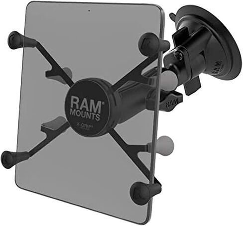 رام ماونتس RAM-B-166-UN8U X-Grip مع قاعدة تثبيت بالشفط بقفل ملتوي للتابلت مقاس 7 انش - 8 انش مع ذراع متوسط للزجاج الامامي للسيارة in Saudi Arabia