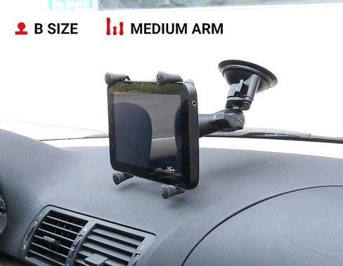رام ماونتس RAM-B-166-UN8U X-Grip مع قاعدة تثبيت بالشفط بقفل ملتوي للتابلت مقاس 7 انش - 8 انش مع ذراع متوسط للزجاج الامامي للسيارة in Saudi Arabia