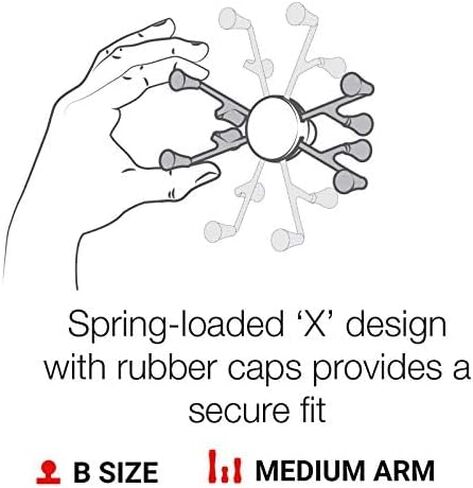 رام ماونتس RAM-B-166-UN8U X-Grip مع قاعدة تثبيت بالشفط بقفل ملتوي للتابلت مقاس 7 انش - 8 انش مع ذراع متوسط للزجاج الامامي للسيارة in Saudi Arabia