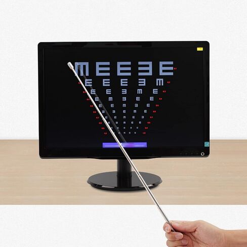 مؤشر عرض الجيب 2 في 1 قلم حبر جاف لقياس البصريات من الستانلس ستيل، مؤشر تلسكوبي قابل للتمدد وقابل للسحب لتقديم المعلم والبروفيسور والمحاضرات in Kuwait