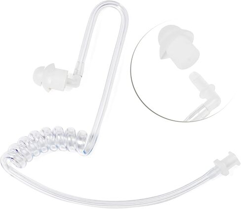 HYS 1 Wire 3.5mm Receiver/Listen Only Earpiece with Acoustic Tube for Law Enforcement, Surveillance Kit Headset with Double Wing Silicon Ear tip for Motorola Vertex Hytera 3.5mm Shoulder Speaker Mic in Saudi Arabia