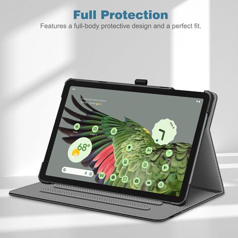 حافظة Fintie لجهاز Google Pixel Tablet 11 بوصة إصدار 2023، غطاء حامل واقٍ متعدد الزوايا مع جيب وحامل أقلام متوافق مع قاعدة شحن مكبر الصوت، رمادي in Saudi Arabia