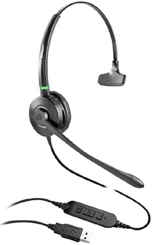 Spracht HS-WD-USB-2 سماعة رأس USB مزدوجة الأذن للهواتف الذكية للكمبيوتر الشخصي/Mac، أسود in Saudi Arabia