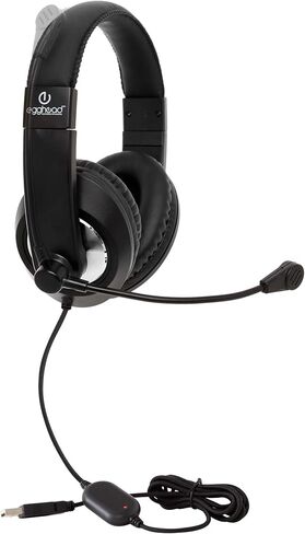 egghead School Testing Headset w/Boom Microphone & USB Plug (TELPAS Headphone) - Pack of 10 in Saudi Arabia