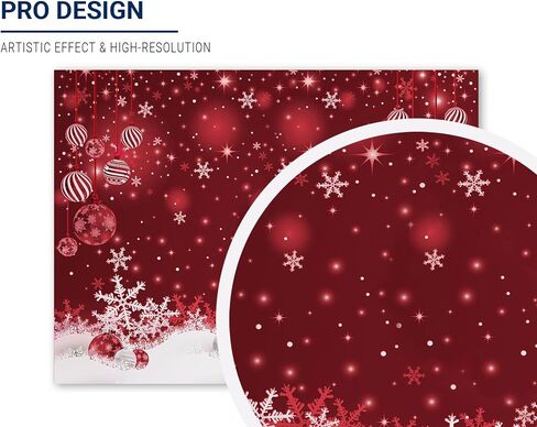 Allenjoy 10 x 8 FT Red Christmas Sparkle Bokeh Snowflakes Photography Background Xmas Party Decor Backdrop for Photo Studio Prop Supplies in Saudi Arabia