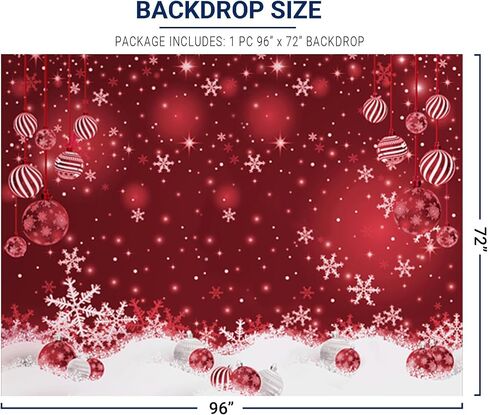 Allenjoy 10 x 8 FT Red Christmas Sparkle Bokeh Snowflakes Photography Background Xmas Party Decor Backdrop for Photo Studio Prop Supplies in Saudi Arabia