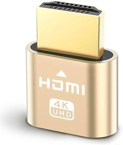 MOBKAJUI HDMI 4K Dummy Plug, Virtual Monitor Display Emulator, Headless Display Adapter Support 4kx2k 2160P 1080p for Computer Desktop, Compatible with Windows, Mac OS, Linux in Kuwait