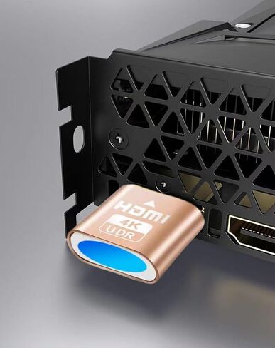 MOBKAJUI HDMI 4K Dummy Plug, Virtual Monitor Display Emulator, Headless Display Adapter Support 4kx2k 2160P 1080p for Computer Desktop, Compatible with Windows, Mac OS, Linux in Kuwait