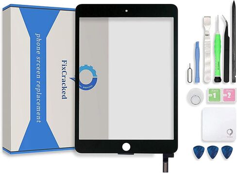 فيكس كراكد فيكس كراكد متوافق مع iPad Mini 4 استبدال الشاشة 2 قطعة، فقط للتكنولوجيا المهنية وليس للاستخدام الشخصي، أسود in Kuwait