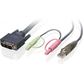 IOGEAR Single Link DVI-D USB KVM Cable, 10 Feet, G2L7D03U in Saudi Arabia
