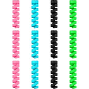 Jetec 12 Pcs Charging Cable Protector Silicone Spiral Charger Cable Saver in Saudi Arabia