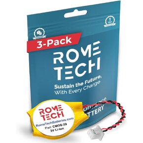 Rome Tech CR2032 CMOS Battery for Intel NUC, PlayStation PS2, PS3 | AsRock AM1H-ITX, H110M-ITX, H270M-ITX/ac, B550M ITX Motherboards - Laptop Backup BIOS NUC - 2 Pin Wire Cable in Saudi Arabia