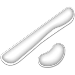 HOPONY Keyboard Wrist Rest + Wrist Support Pads for Keyboard and Mouse, Enlarge Memory Foam Wrist Cushion Support for Office, Computer, Laptops, Mac, Mouse Wrist Pad for Pain Relief Easy Typing, White in Kuwait