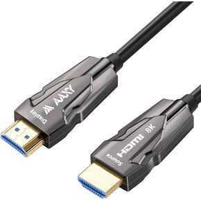 كيبل HDMI 2.1 من الالياف البصرية 8K عالي السرعة 48Gbps [8K@60Hz، 4K@120Hz]، يدعم HDR الديناميكي وeARC ودولبي اتموس واتش دي سي بي 2.3، متوافق مع انفيديا RTX 3080/3090 Xbox X PS5 in Saudi Arabia