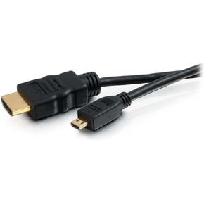 C2G Micro HDMI to HDMI, 4K, High Speed HDMI Cable, Ethernet, 60Hz, 1.6 Feet (0.5 Meters), Black, Cables to Go 42508