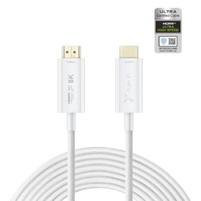Pure Fi Ultra High Speed HDMI 2.1a Active Optic Cable (100ft) – 48Gbps, 8K60Hz, eARC, CEC, HDR, Low EMI for Laptops, Monitors, PS5, Xbox X, Projectors, TV, & More